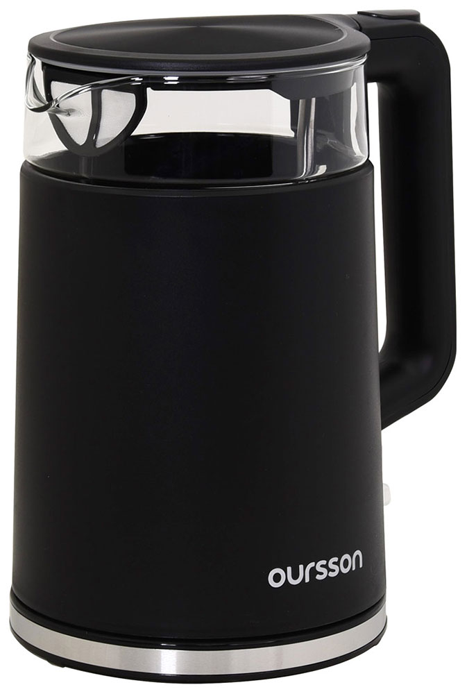 Чайник электрический Oursson KE1732W/BL, черный