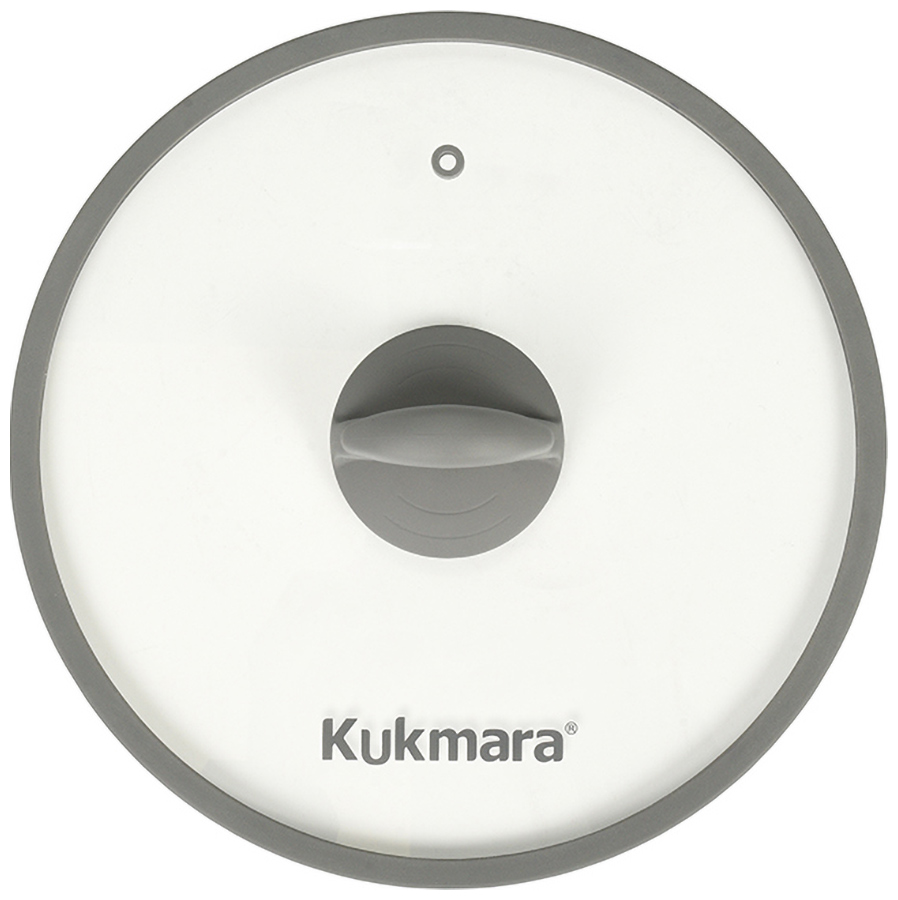 Крышка стеклянная Kukmara плоская 24 см, с пароотводом (С24П116)