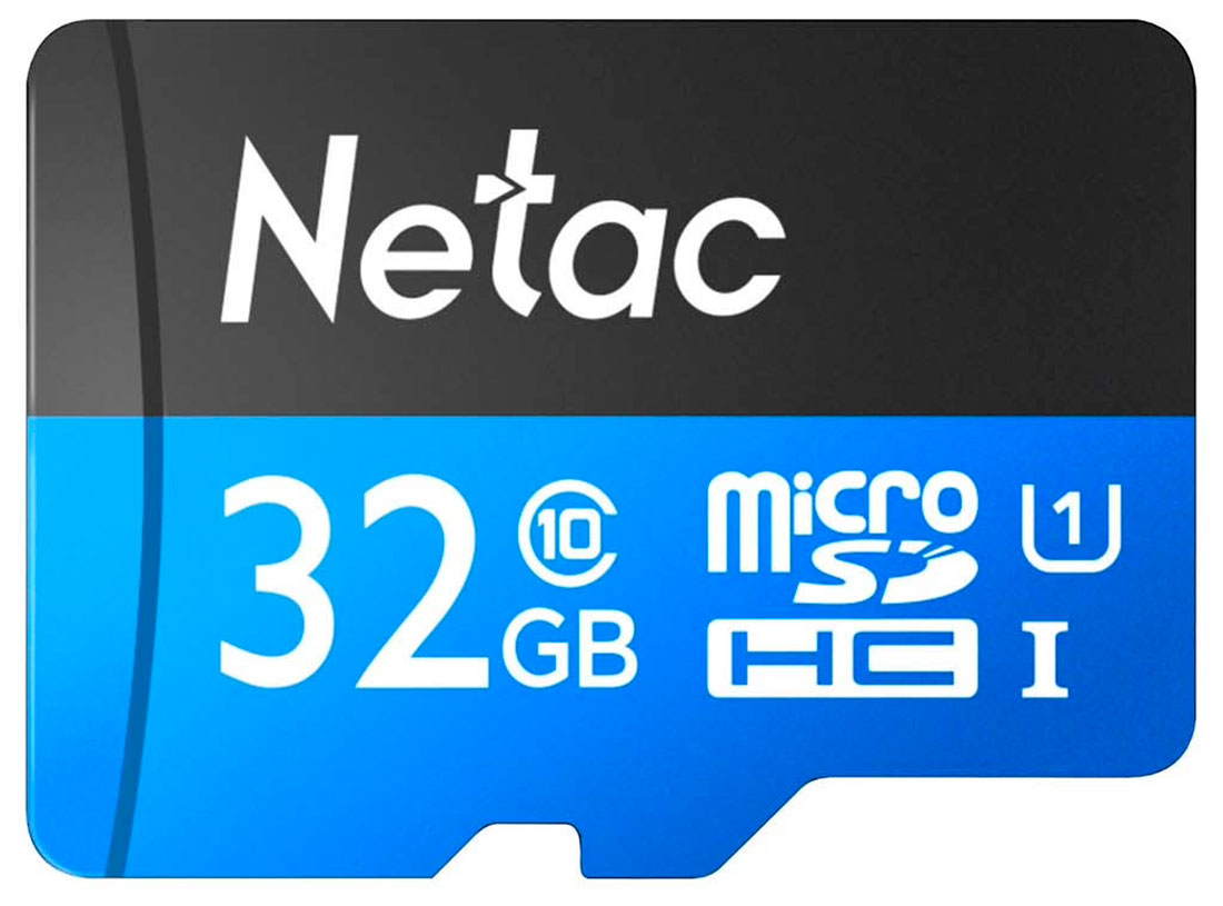 Карта памяти microSD Netac P500, 32 GB + адаптер (NT02P500STN-032G-R)