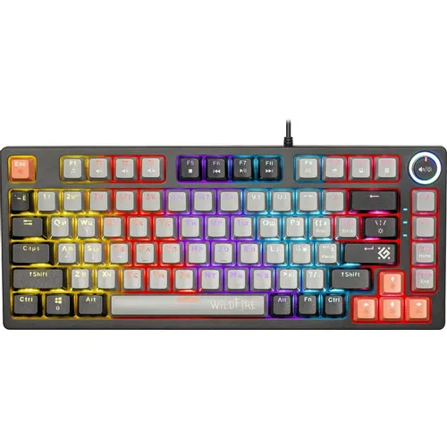 Клавиатура Defender Wildfire GK-213, проводная, USB, механическая, серый/черный [45214]