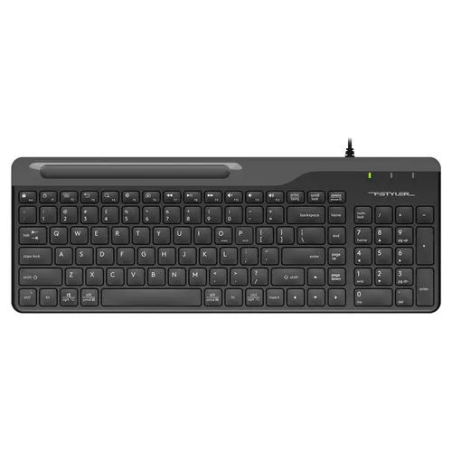 Клавиатура A4TECH Fstyler FK25, проводная, USB, мембранная, черный/серый [fk25 black]