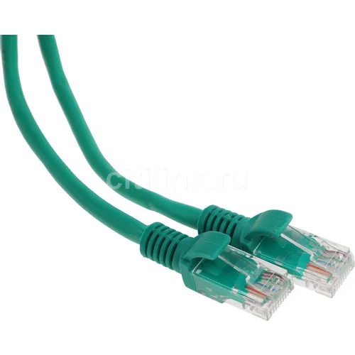 Патч-корд PREMIER PP12-1M/G литой (molded), UTP, кат.5E, 1м, 4 пары, 26AWG, алюминий омедненный, многожильный, зеленый