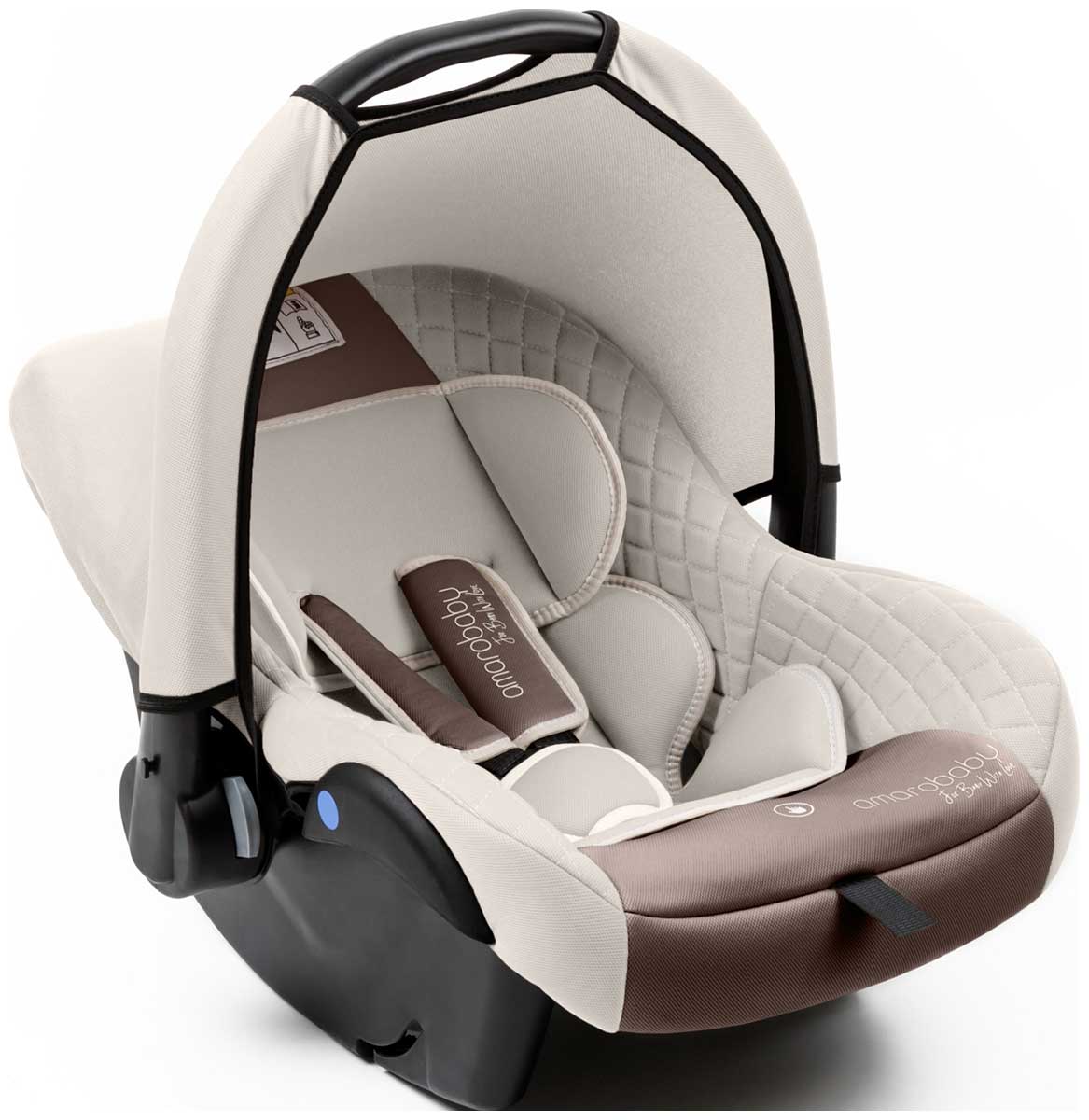 Автокресло Amarobaby Baby comfort, группа 0+, светло-бежевый (AB222008BC/38)
