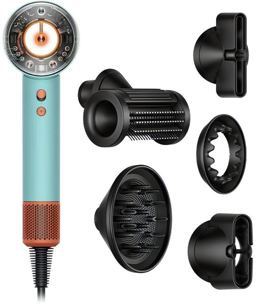 Фен Dyson HD16 Topaz Orange, мощность 1600 Вт, 4 температурных режима