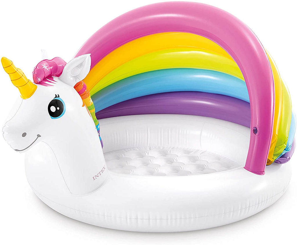 Детский надувной бассейн Intex 127х102х69 см, Единорог, 45 л, 1-3 лет (57113)
