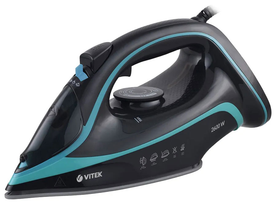 Утюг Vitek VT-8334 2600Вт черный/бирюзовый