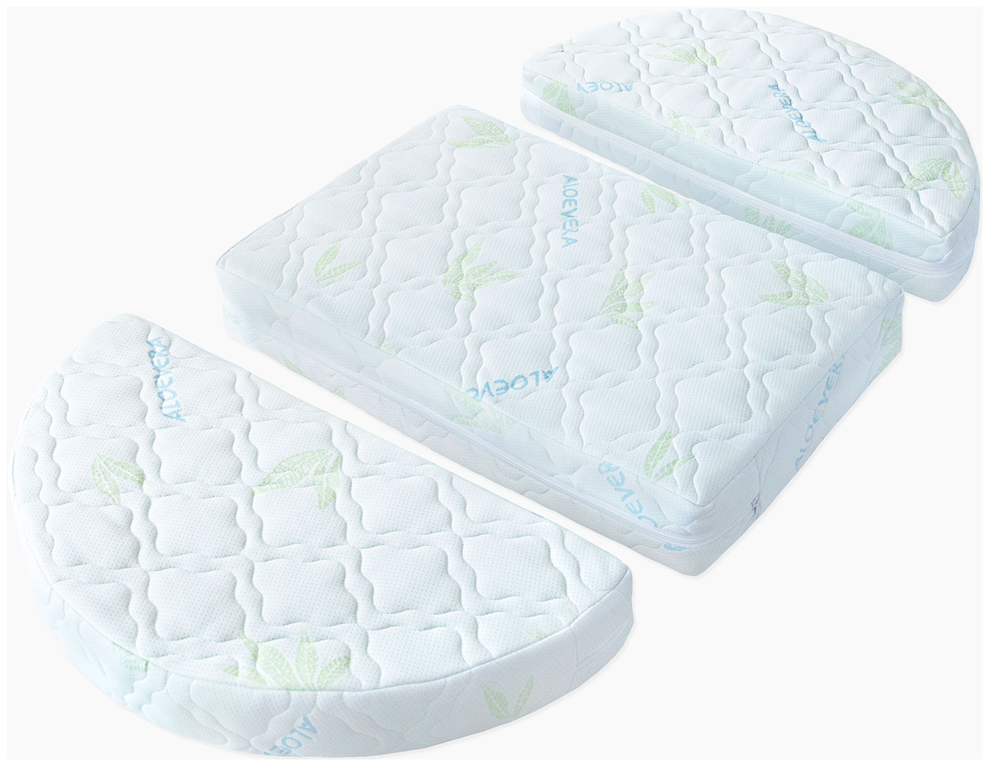 Матрас трансформер Amarobaby Aloe Vera Magic (овальный/круглый) 1250х750х120 AMARO-331275-AVME