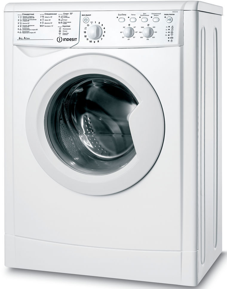 Стиральная машина Indesit IWSC 6105 (CIS), 16 программ, отсрочка запуска