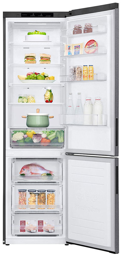 Двухкамерный холодильник LG GA-B 509 CLCL Графитовый