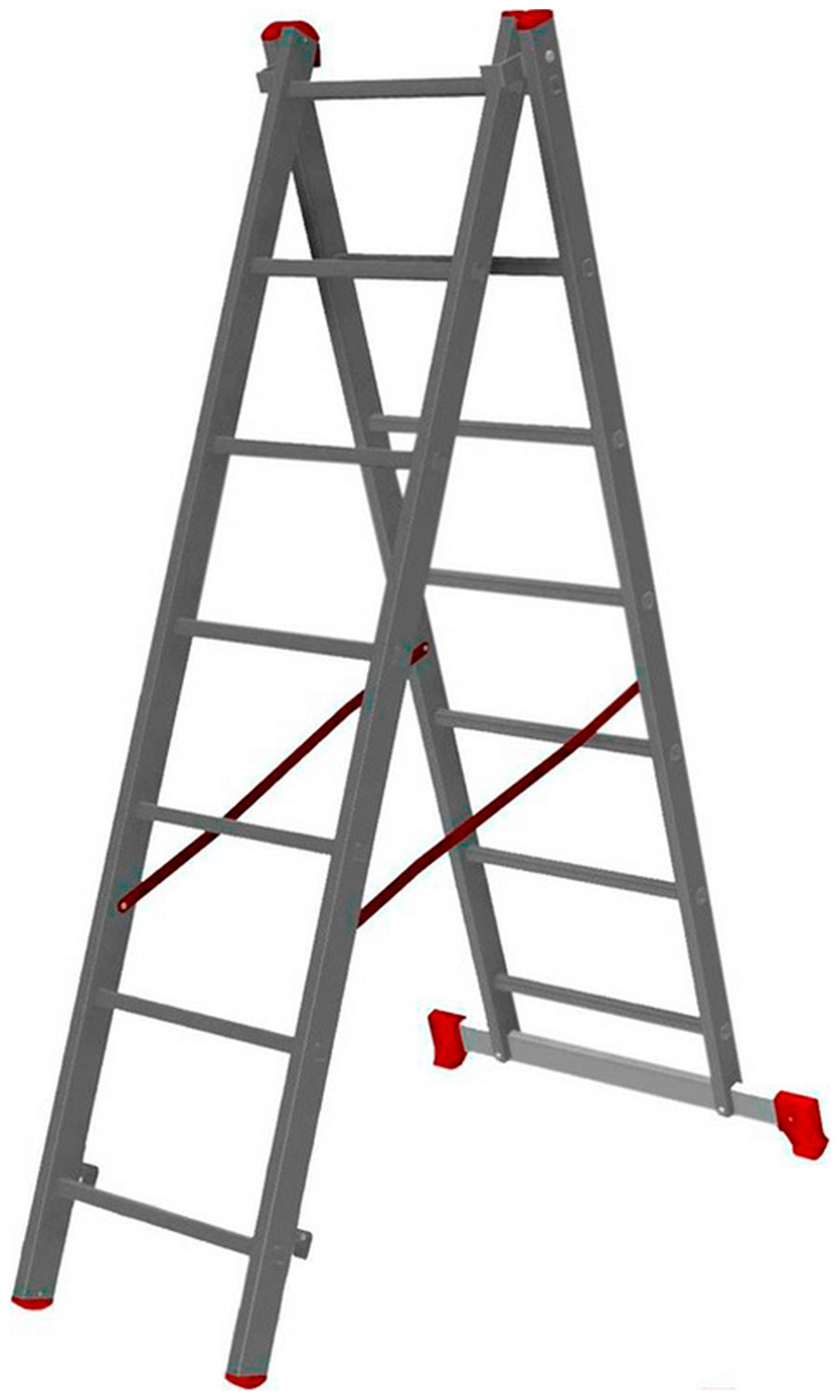 Лестница алюминиевая Startul PRO, 2-х секц., 299/550 см, 2х12 ступ., 12.0 кг (ST9946-12)