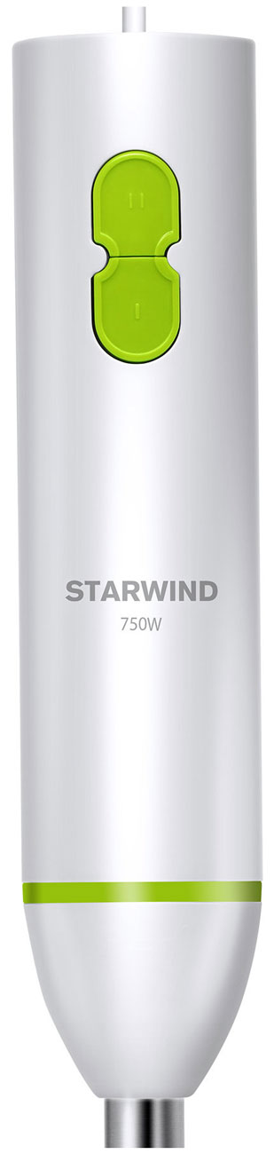 Погружной блендер Starwind SBP1113, 750 Вт, белый/зеленый