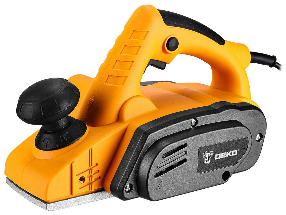 Рубанок Deko DKEP1100W SET1, черно-желтый