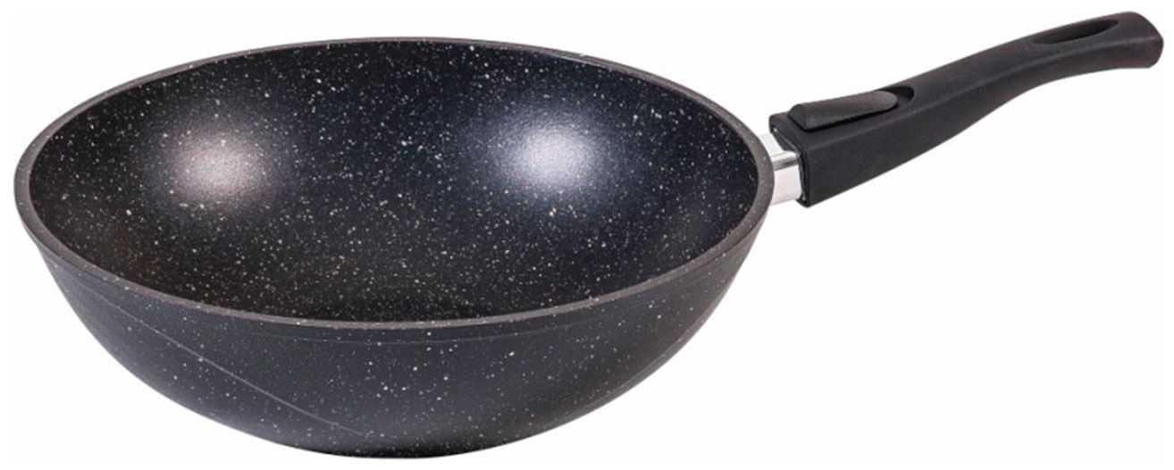 Вок (WOK) Мечта Гранит Black 28 см со съемной ручкой, арт. 078802