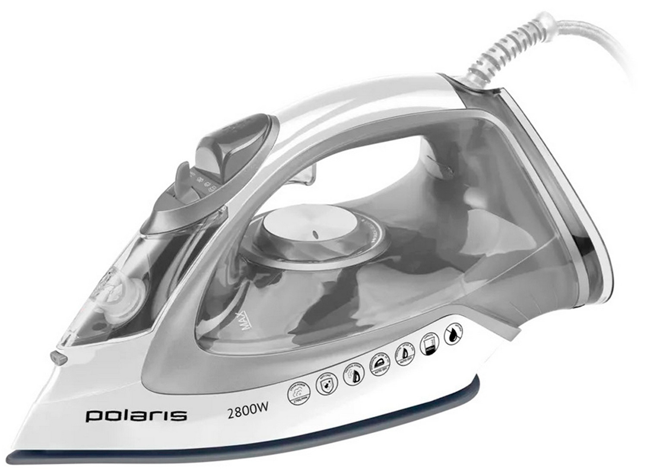 Утюг для одежды с отпаривателем  Polaris PIR 2821AK 3m, белый/серебряный
