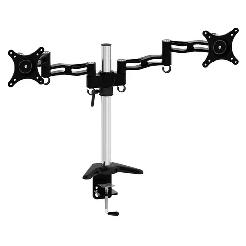 Кронштейн для мониторов Cactus CS-VM-D08-AL, до 27", до 8кг, настольный, поворот и наклон, серебристый