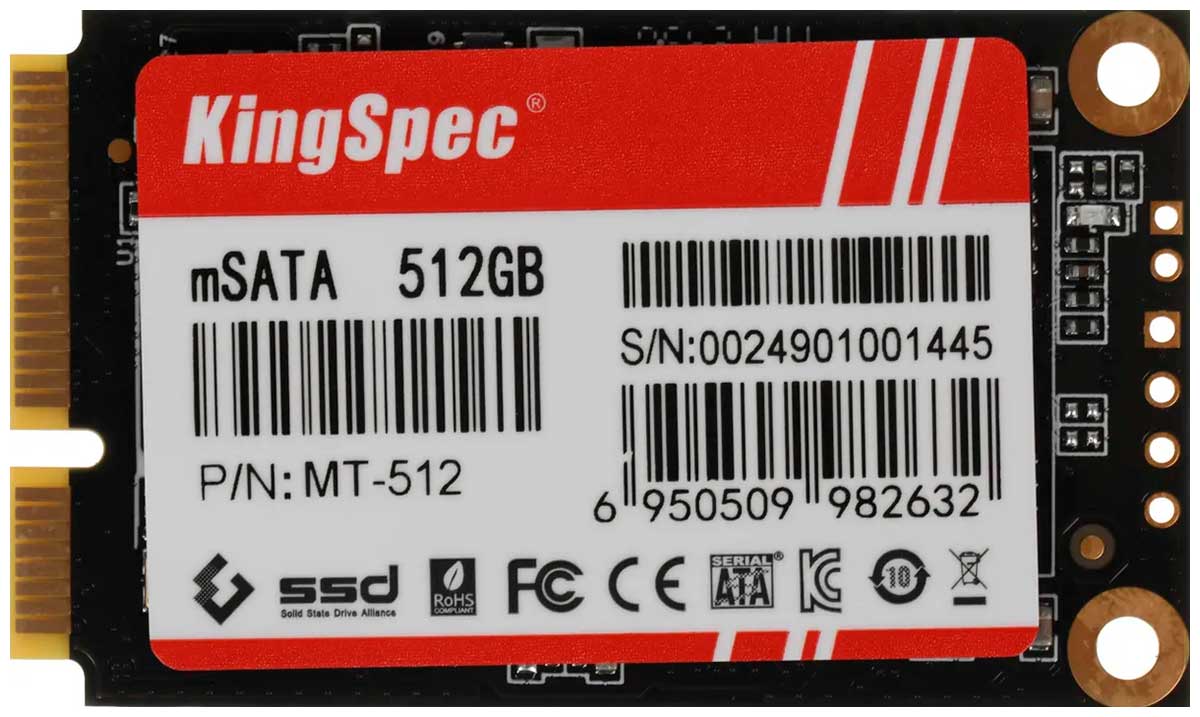 Накопитель SSD Kingspec mSATA MT 512 Гб SATA III MT-512