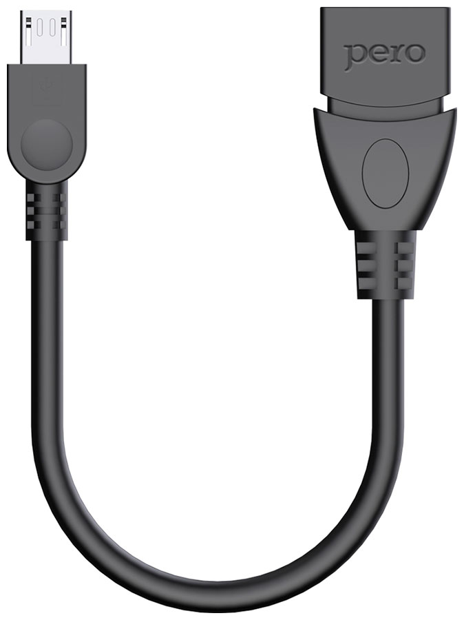Адаптер  Pero AD03 OTG MICRO USB CABLE TO USB черный