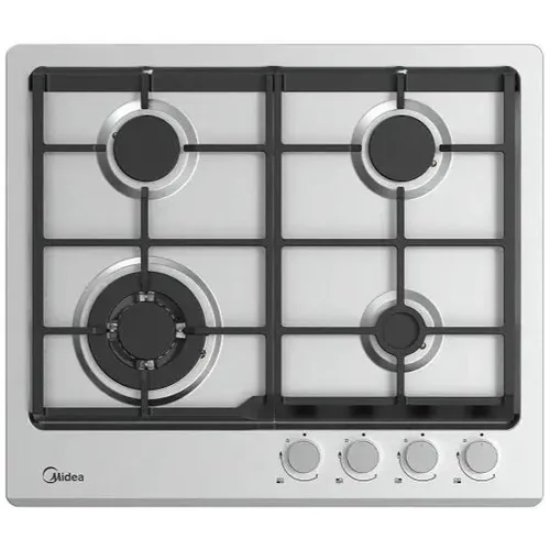 Газовая варочная панель Midea MG593TX, 4 конфорки, нержавеющая сталь, серый