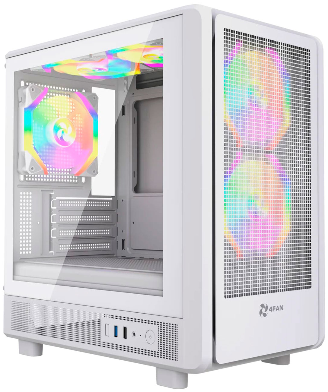 Компьютерный корпус 4FAN Goldrim White wFans