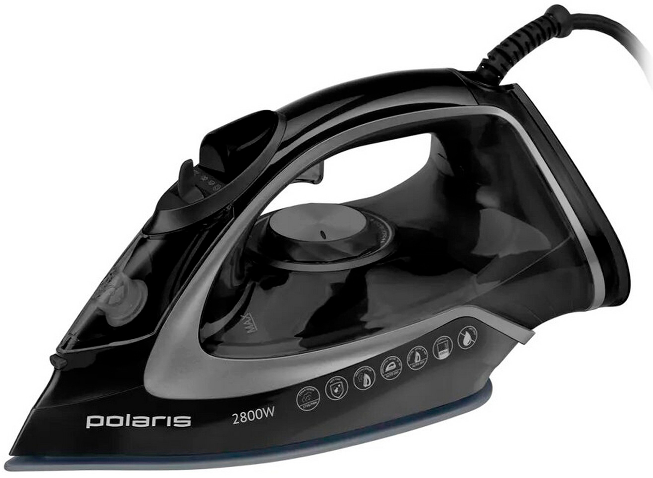 Утюг для одежды с отпаривателем  Polaris PIR 2821AK 3m, черный/Графит