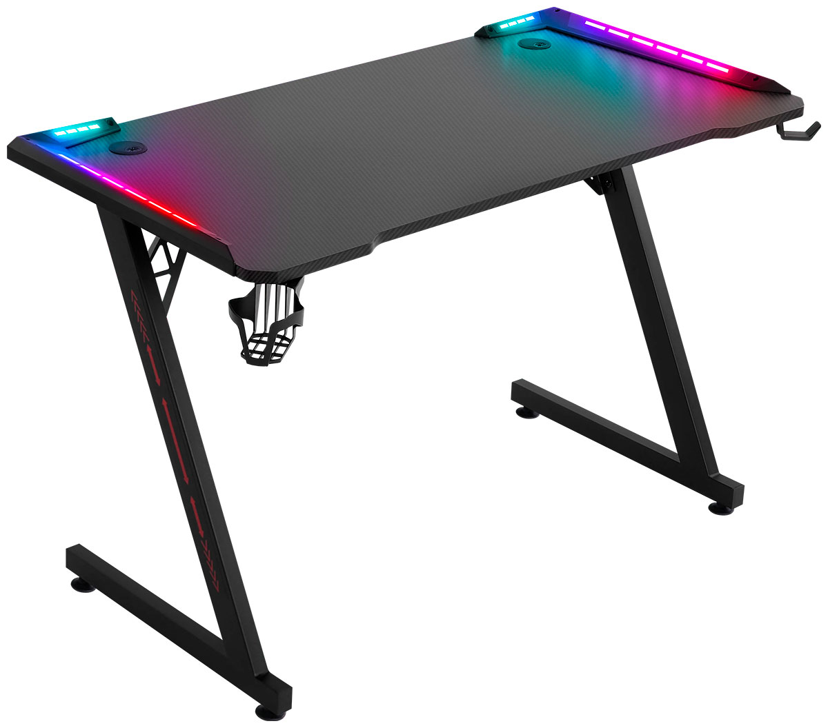 Игровой стол  Defender Jupiter, RGB подвесветка, кружки+гарнитура, черный