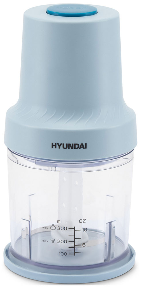 Измельчитель электрический Hyundai HYC-P3138, 0.8 л, голубой/белый