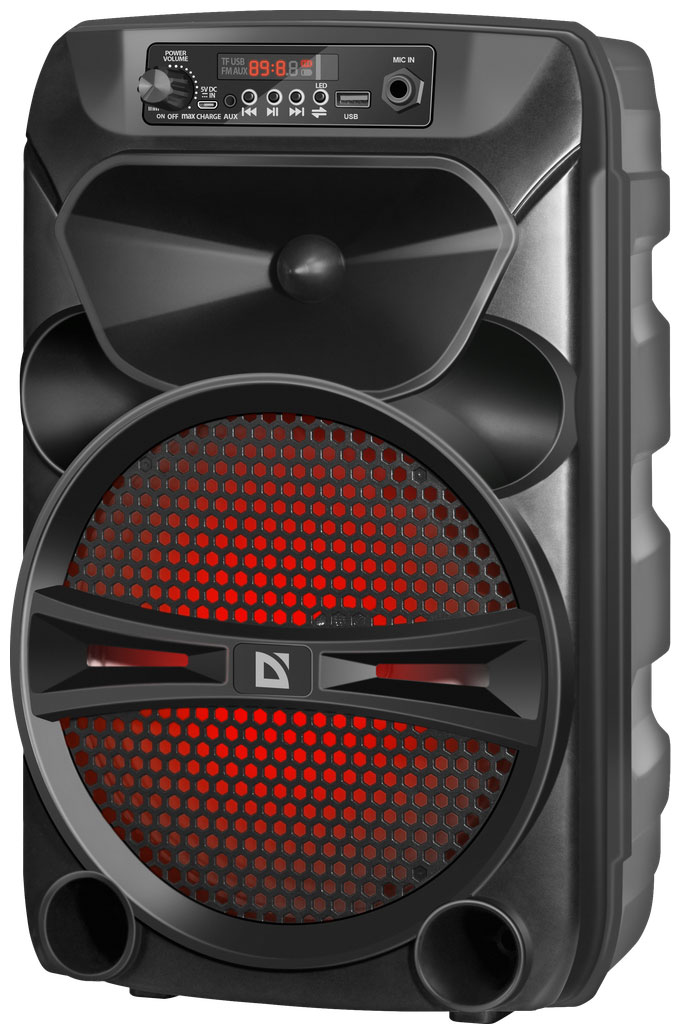 Портативная аудиосистема Defender G110 12Вт, Light/BT/FM/USB/LED/AUX