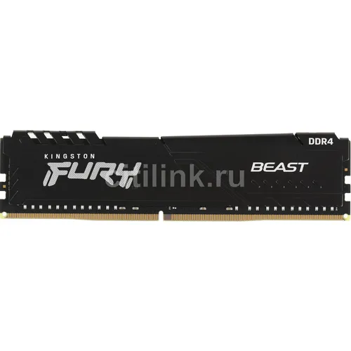 Оперативная память Kingston Fury Beast Black KF432C16BB1/16 DDR4 - 1x 16ГБ 3200МГц, DIMM, Ret