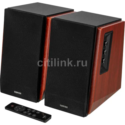 Колонки Bluetooth Edifier R1700BTs, 2.0, коричневый [r1700bts brown]