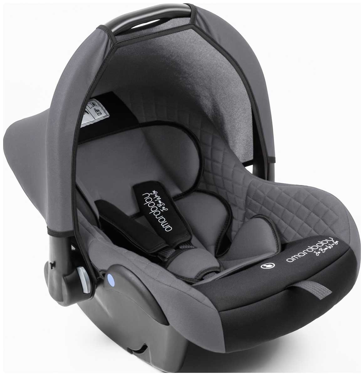 Автокресло Amarobaby Baby comfort, группа 0+, серый/черный (AB222008BC/1109)