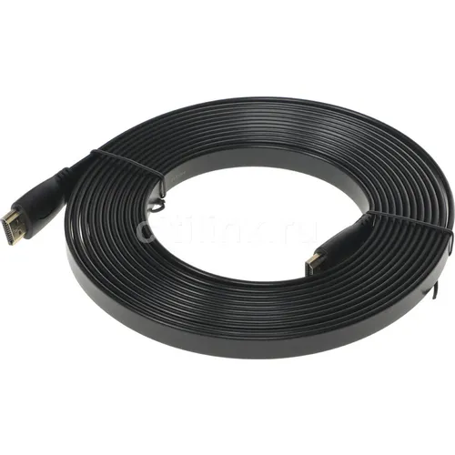 Кабель аудио-видео FLAT, HDMI (m) - HDMI (m), ver 1.4, 5м, FLAT