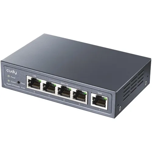 Маршрутизатор CUDY R700, 1 LAN, 3 WAN/LAN, черный