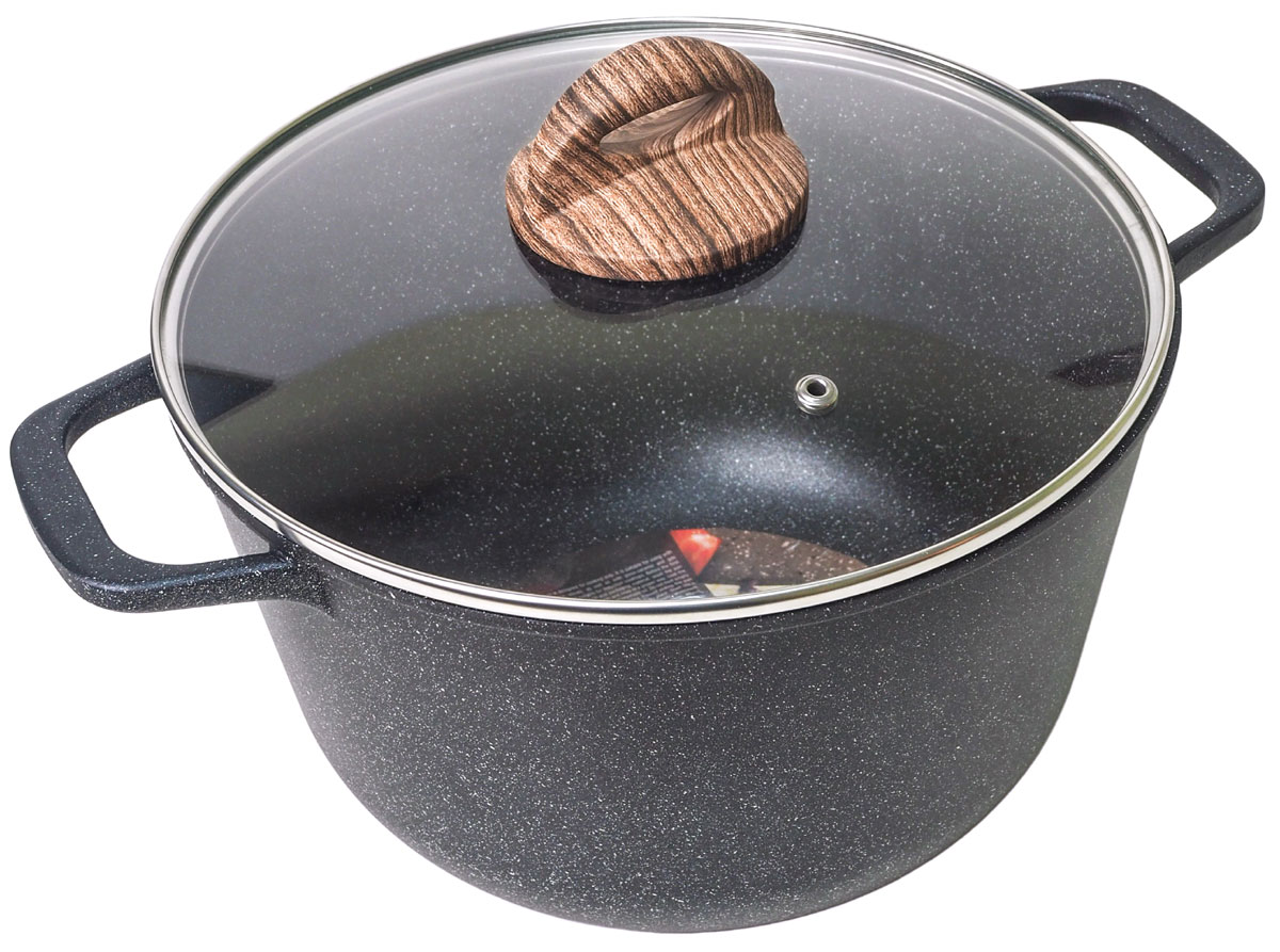 Казан Panairo ECO induction, 5 л, с крышкой, индукция (ECO-KAZ-5-AL-K.wd-I)