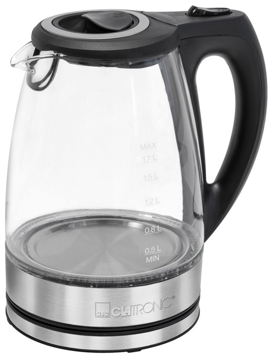 Чайник электрический Clatronic WKS 3744 Inox, 2200 Вт, объем 1,7 л