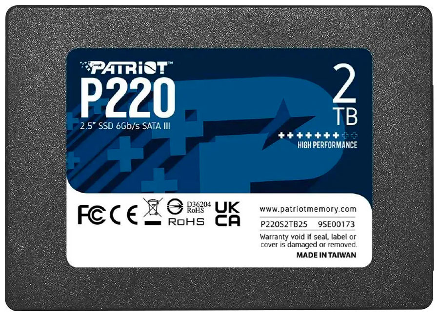SSD накопитель Patriot Memory 2.5" P220 2048 Гб SATA III (P220S2TB25)