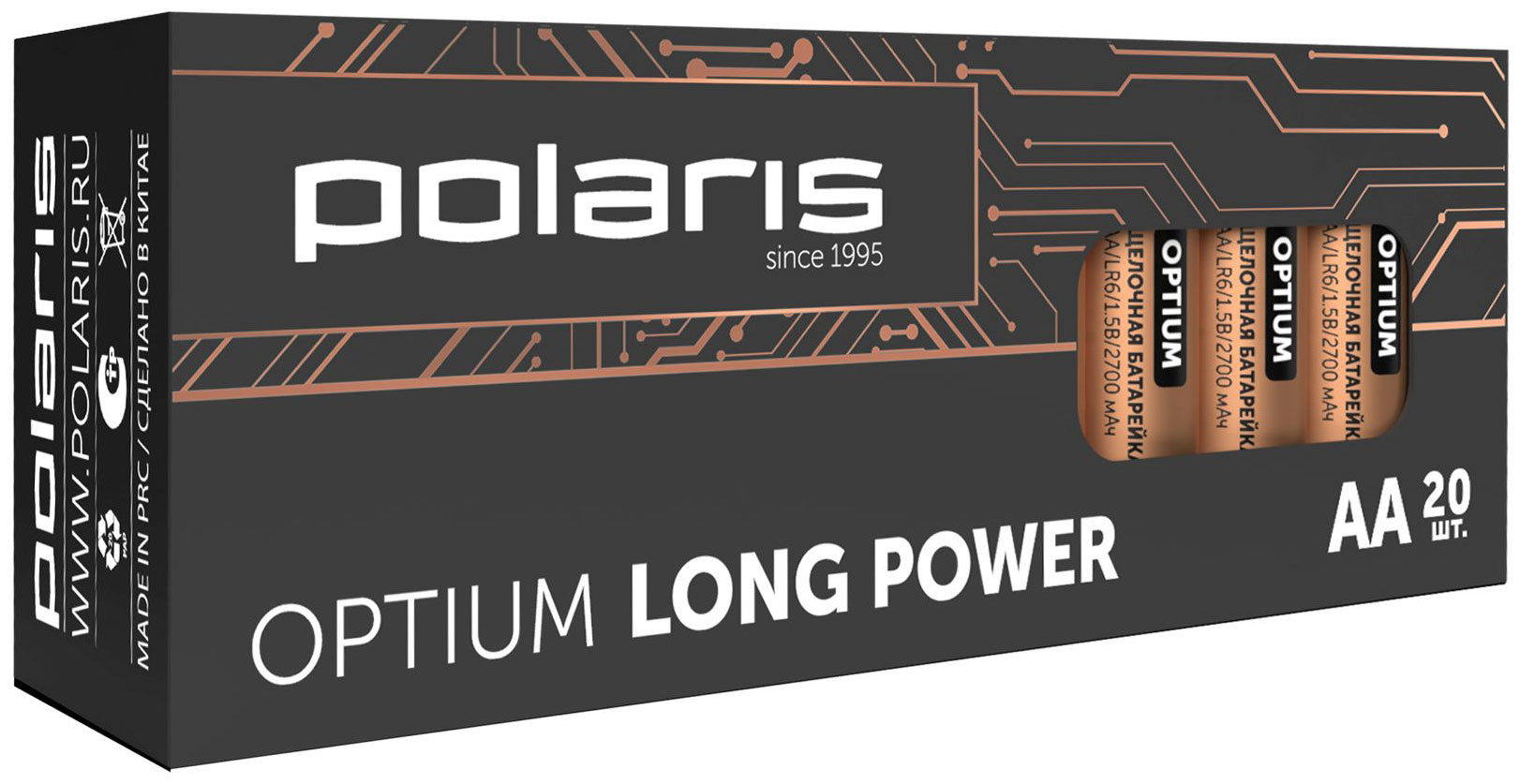 Батарейка Polaris PB АА (20 шт.) OPTIUM