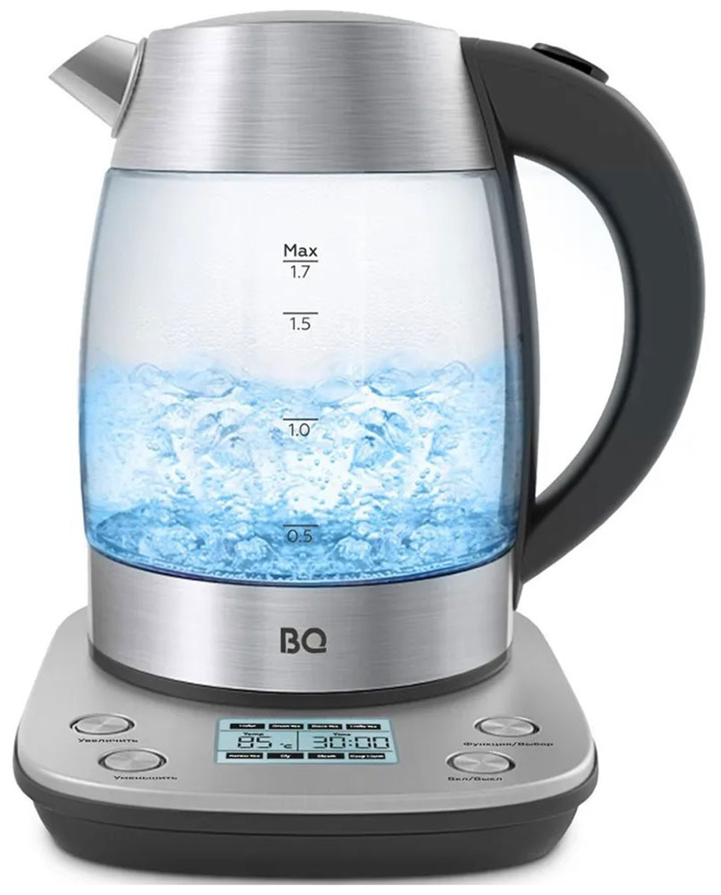 Чайник электрический BQ KT1703G, стальной/черный