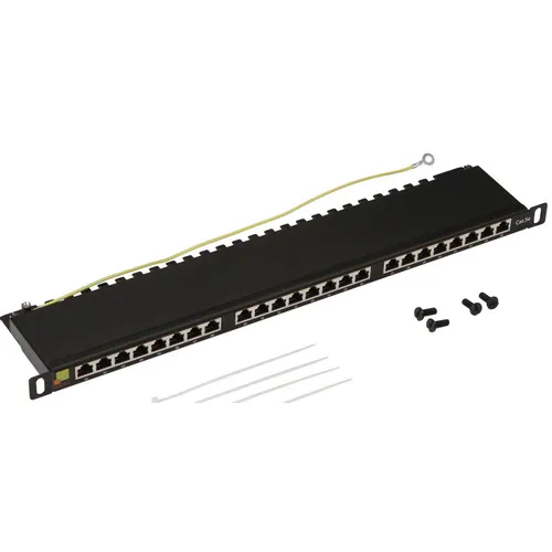Патч-панель Lanmaster LAN-PPC24S5E 19" 0.5U 24xRJ45 кат.5E STP