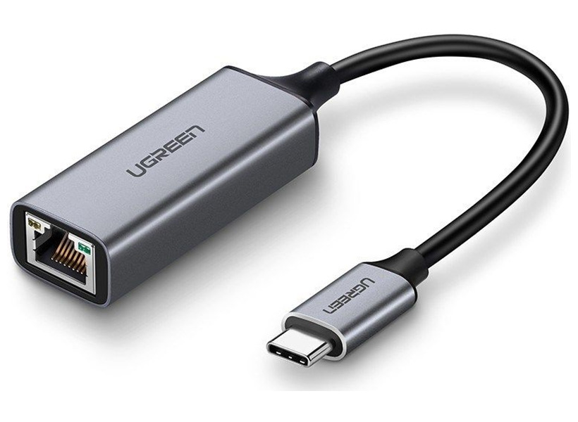 Адаптер  Ugreen CM199 (50737) USB Type C to 10/100/1000M Ethernet Adapter, серый космос