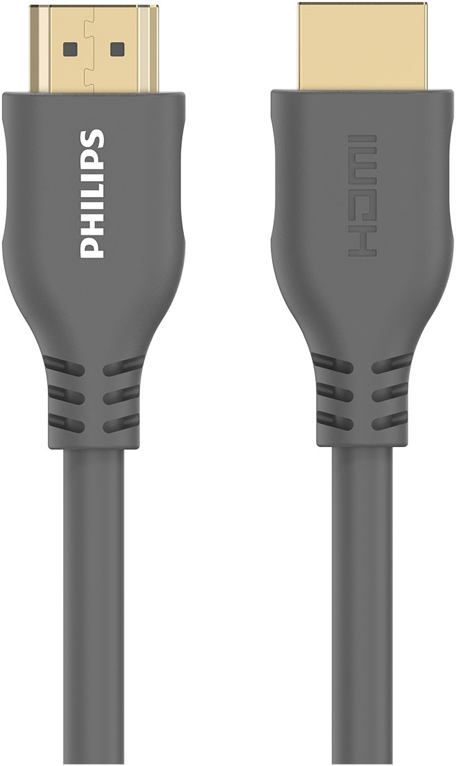 Кабель HDMI Philips 2.1 PVC, HDMI:8K4K2K (7680X432060p/3840X2160120p), 28AWG, OD 6.5mm, 5 м, Gray