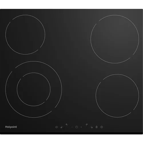 Электрическая варочная поверхность HOTPOINT HR 6T2 B, конфорок: 4 шт., стеклокерамика, независимая, черный