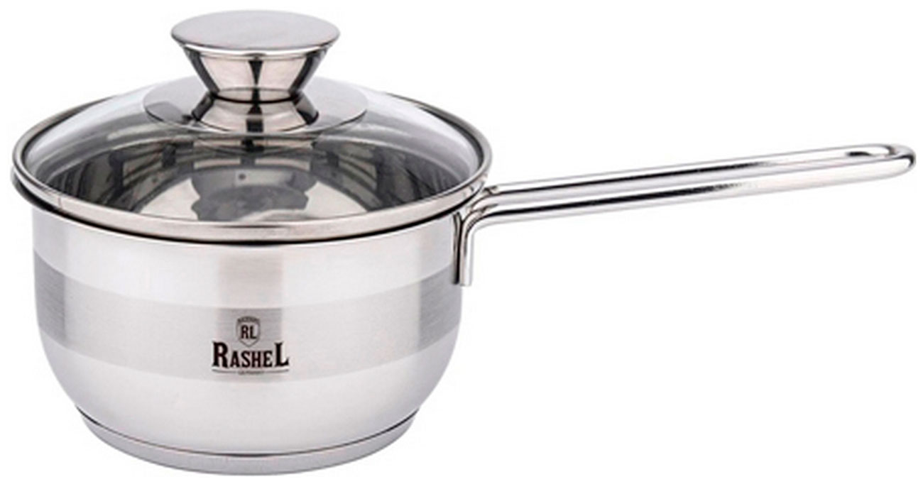 Ковш Rashel R-12/70м, 0.7 л, из нержавеющей стали, со стеклом. кр. 12х7 см