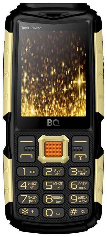Мобильный телефон BQ 2430 Tank Power Чёрный Золотой
