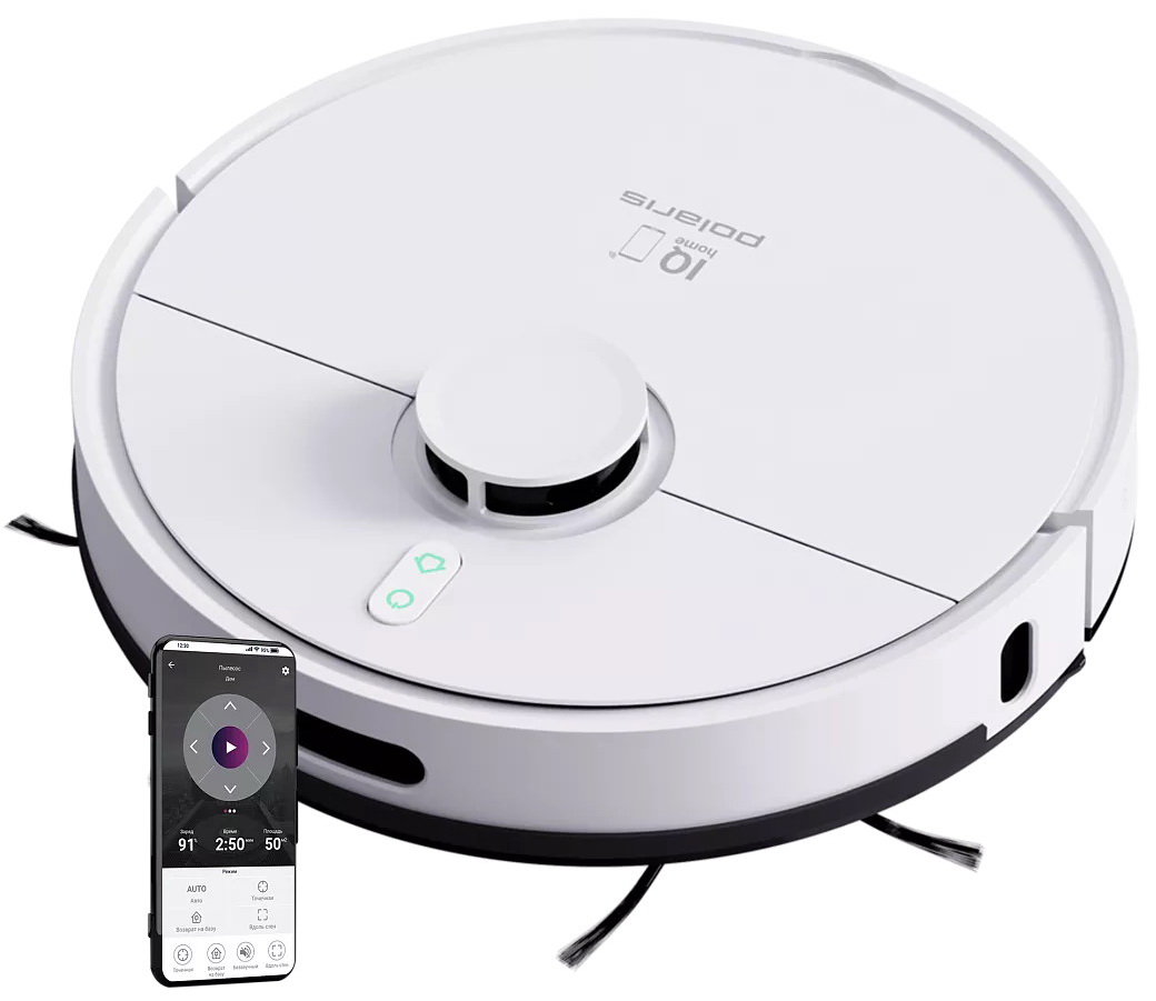 Робот-пылесос Polaris PVCR 4500 WIFI IQ Home, сухая и влажная уборка, белый