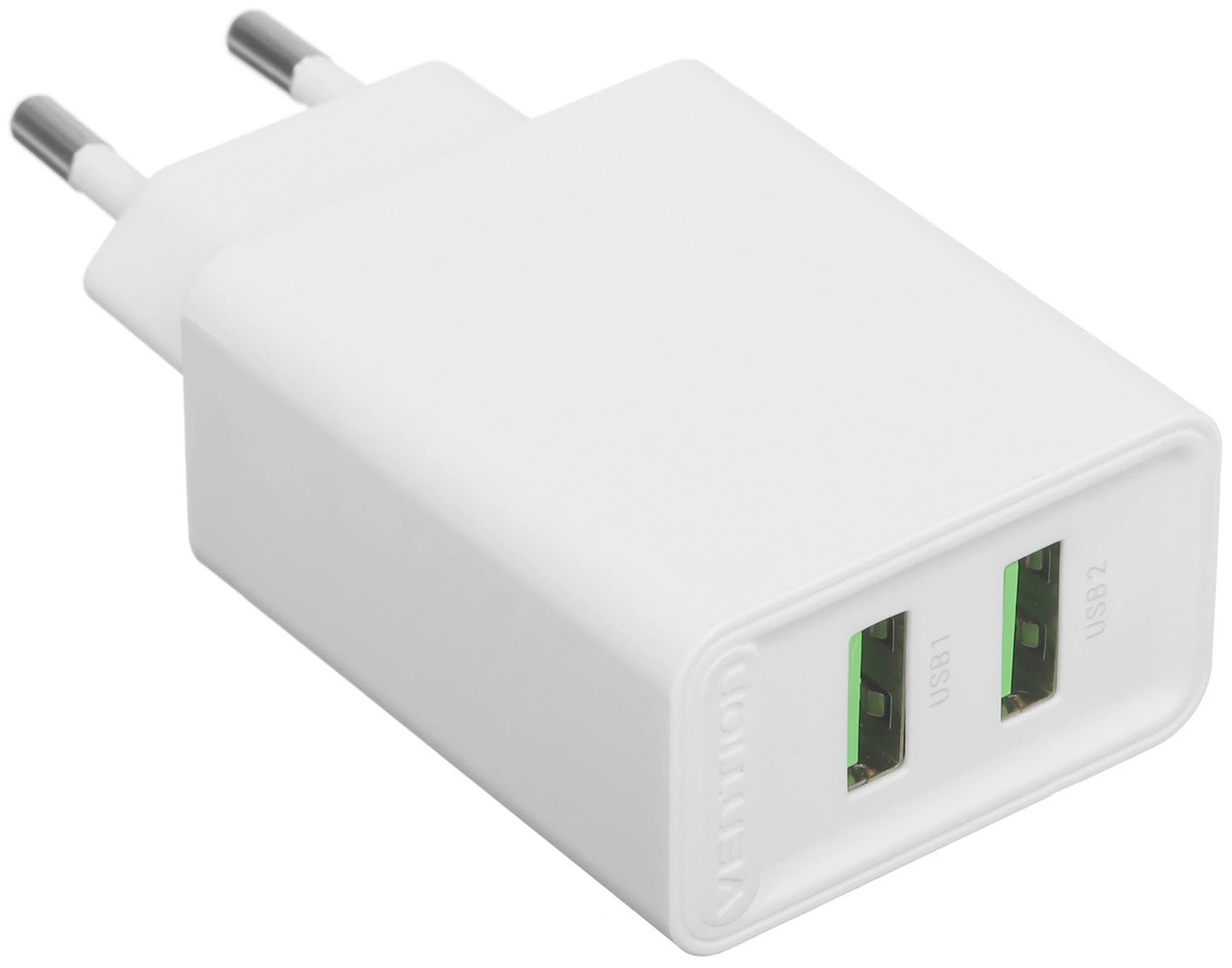 Сетевое зарядное устройство Vention на 2 порта USB A+A, QC 3.0, белый (FBAW0-EU)