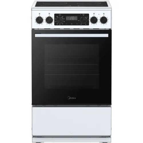 Электрическая плита Midea MFO-D4E20T9E(WH), стеклокерамика, электрическая, без крышки, белый/черный