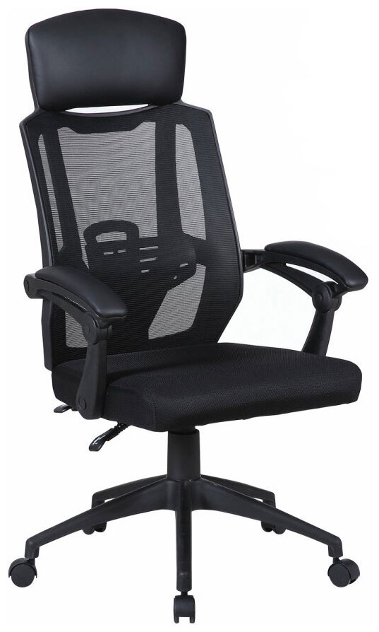 Кресло Brabix "Nexus ER-401", с подголовником, черное, 531835