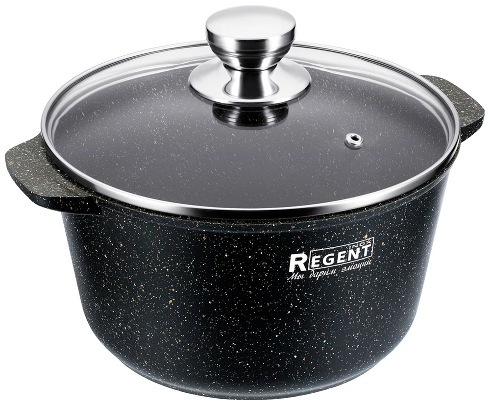 Кастрюля Regent inox Linea COSMO, черный/гранит (93-AL-CS-4-22)