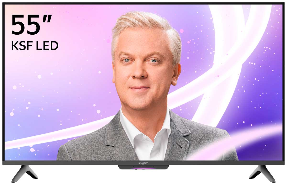 Телевизор Яндекс ТВ Станция Бейсик с Алисой на YaGPT, 55“, 4K UHD