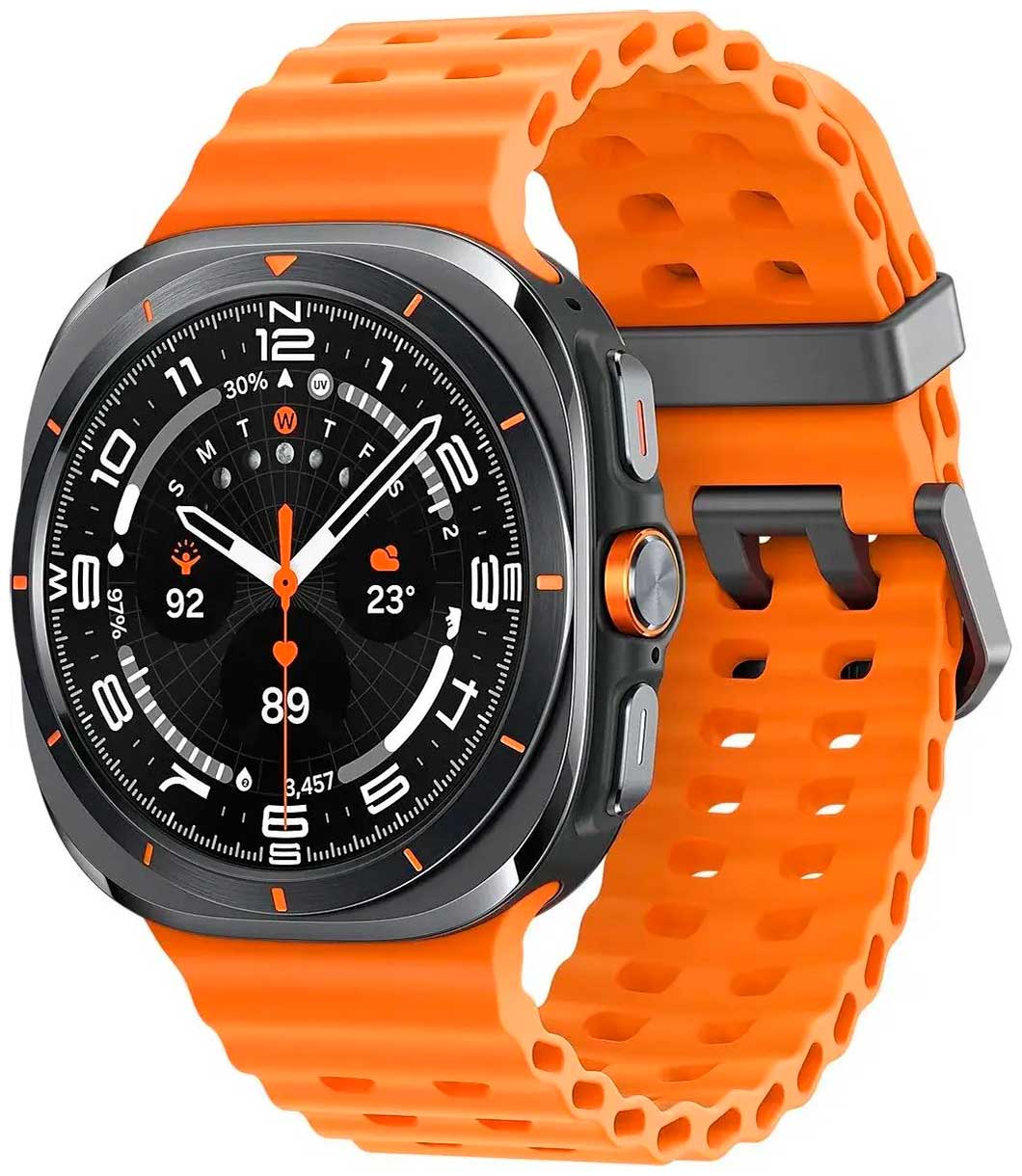 Смарт-часы Samsung Galaxy Watch Ultra LTE 47мм 1.5" AMOLED корп. черный, рем. оранжевый (SM-L705FDAACAU)
